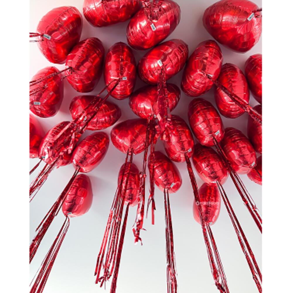 Red Foil Heart Balloons Set