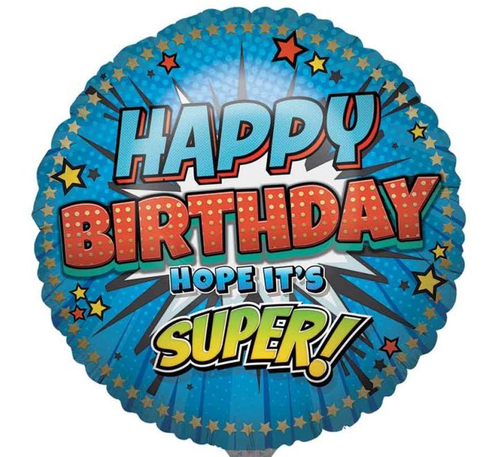 Open Birthday Male Juvenile Jumbo Foil Balloon