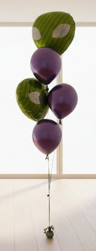 Alien Foil with Chrome Latex Balloons Bouquet