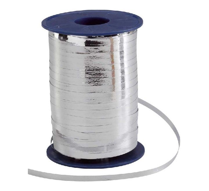 Metallic Silver Curling Ribbon 400 Meters
