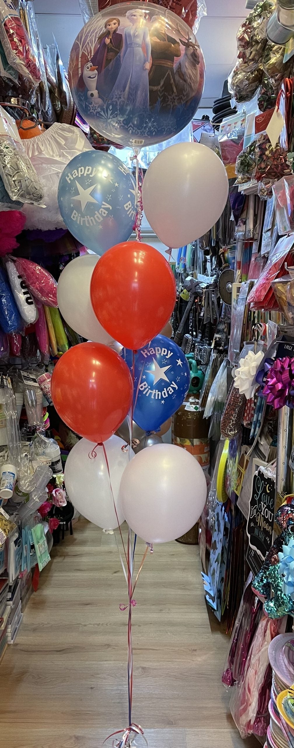 Frozen Foil with Mix of Colors Latex Birthday Balloons
