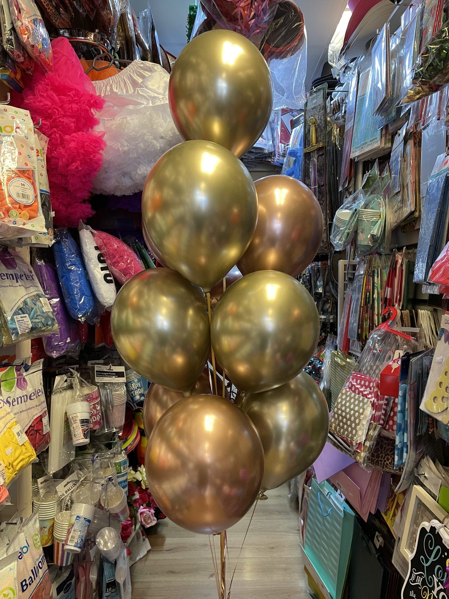 Metallic Copper Gold Party Latex Balloons Bouquet