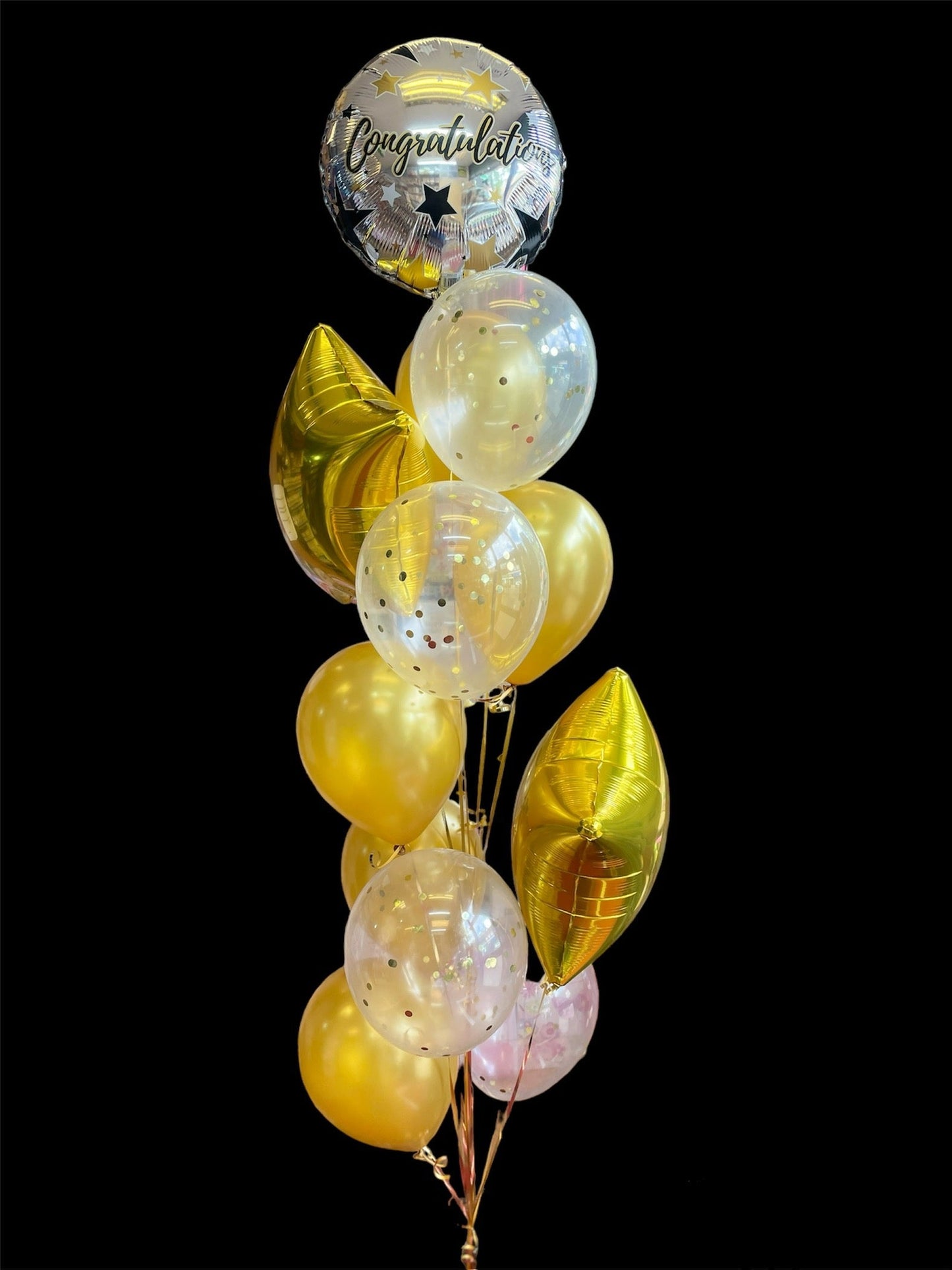 Happy Birthday Foil with Latex Confetti Balloons