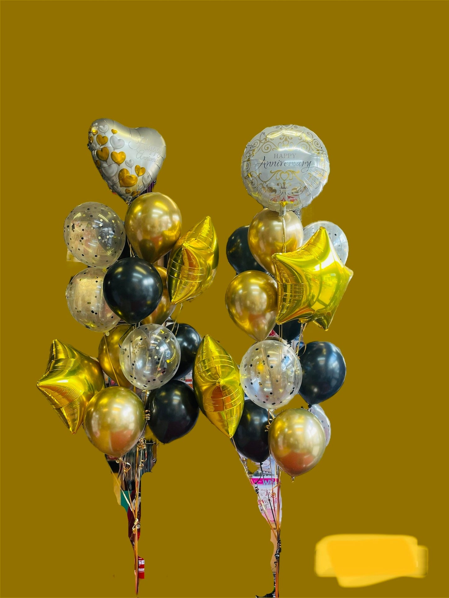 2* Minifoil Shaped & Metallic Latex Confetti Balloons
