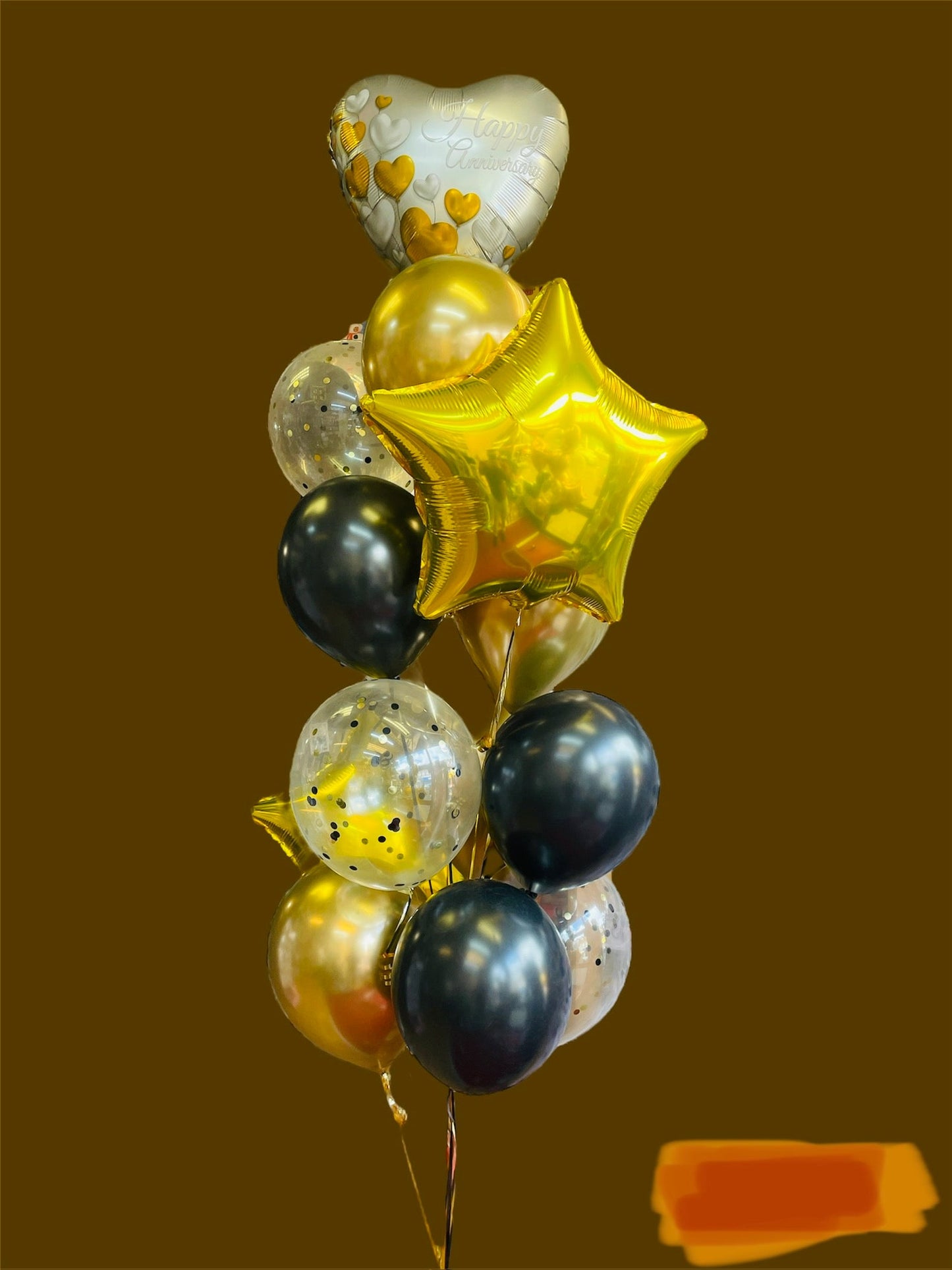 Minifoil Shaped & Metallic Latex Balloons with Confetti