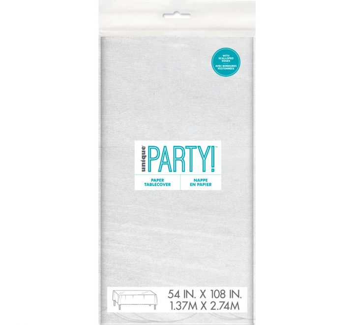 White Paper Table Cover 54X108IN