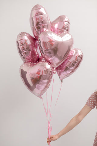 Bundle of Pink Helium Hearts