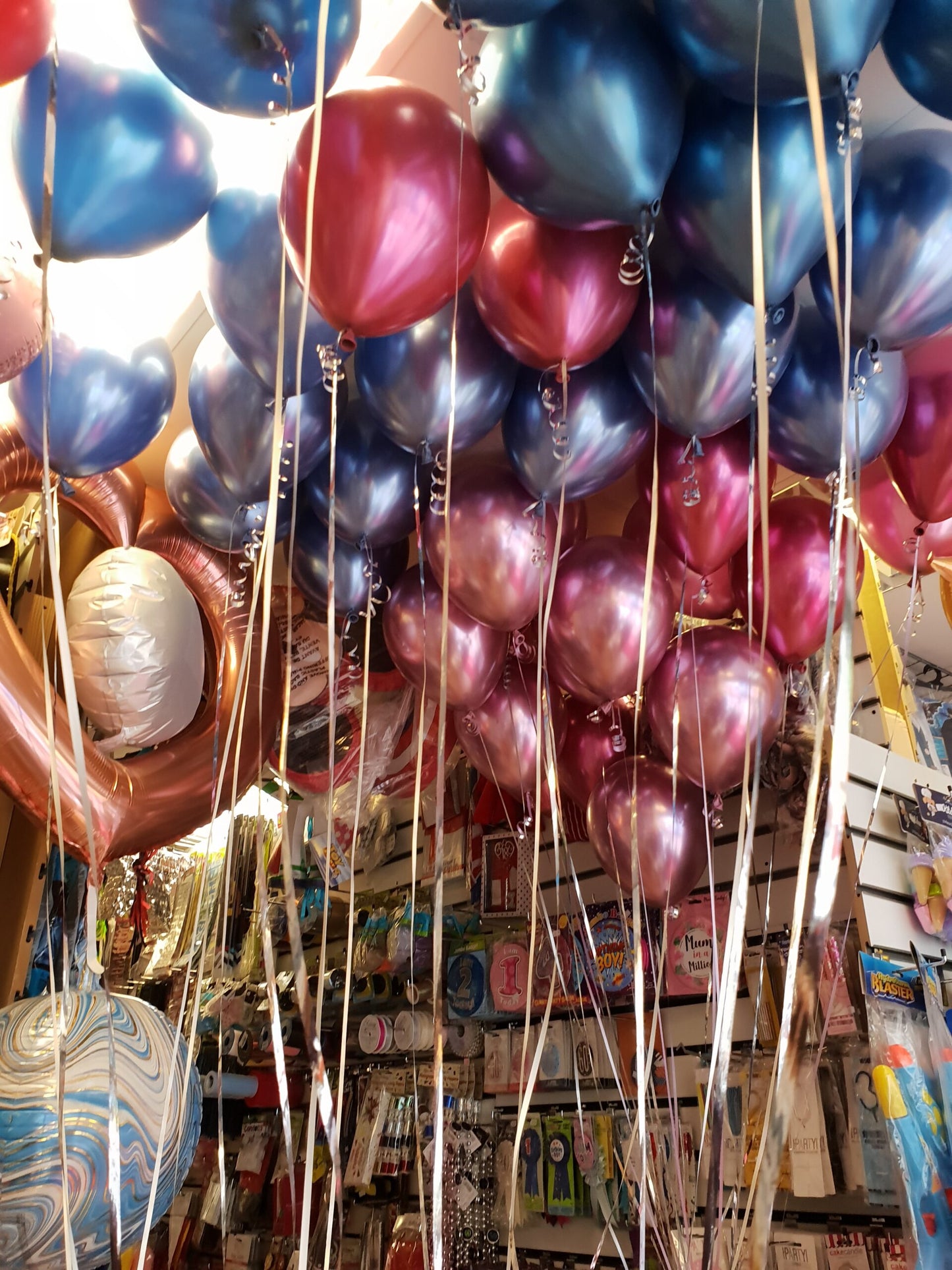50 Chrome Ceiling Balloons