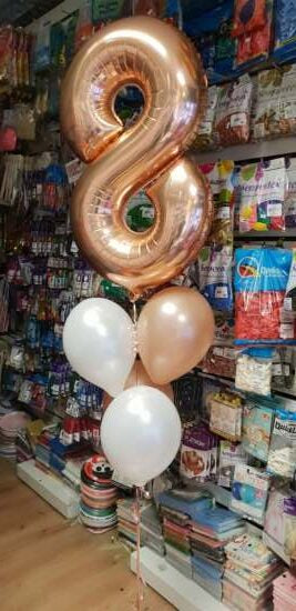 Helium Number & Latex Balloon