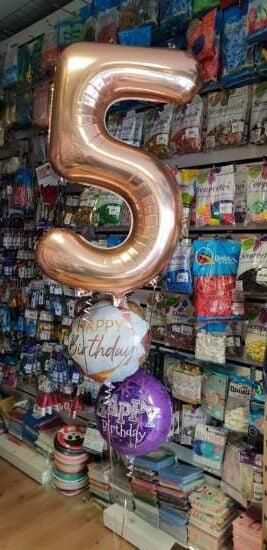 Number Helium With Happy Birthday