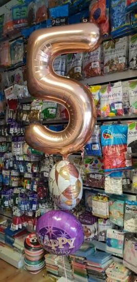 Number Helium With Happy Birthday