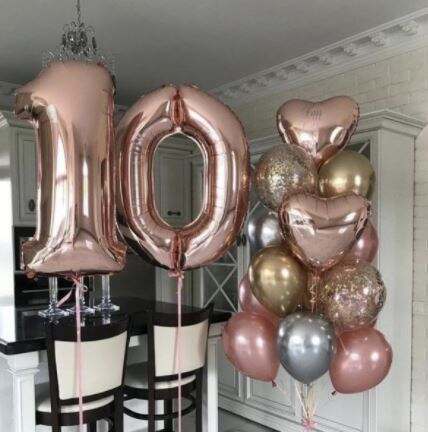 Silver & Rose Gold with Number