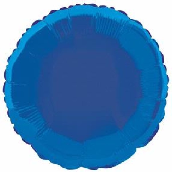 Blue Round Foil Helium Balloon