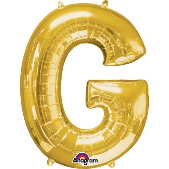 Gold Letter G Helium Foil Balloon