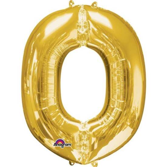 Gold Letter O Helium Foil Balloon