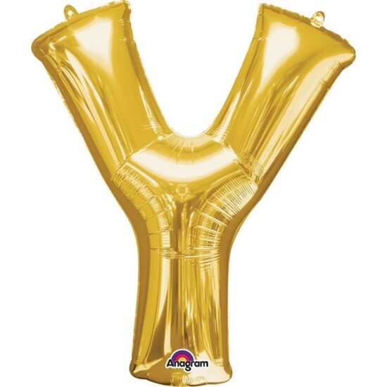Gold Letter Y Helium Foil Balloon