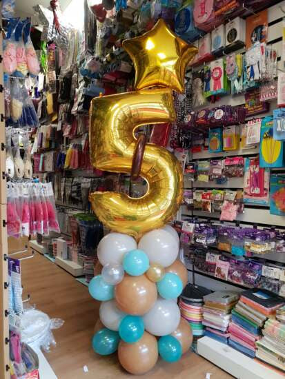 Birthday Balloon Bouquet Latex Pillar with Foil