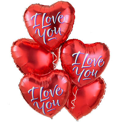 I Love you bunch of Helium Balloon