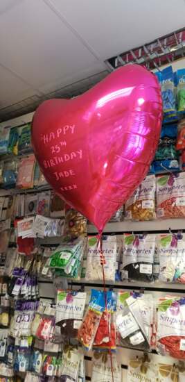 Personalised Pink Helium Balloon
