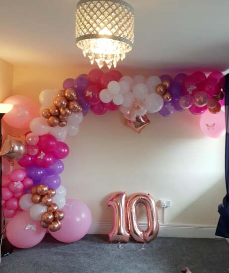 Balloons Garland with Number