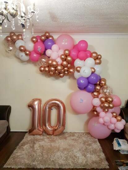 Balloons Garland with Number