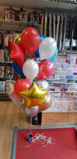 Latex Balloon Bouquet with Star Foil