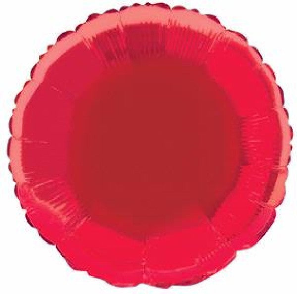 Red Round Foil Helium Balloon