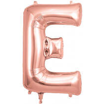 Rose Gold Letters Helium Foil Balloon Rose Gold E