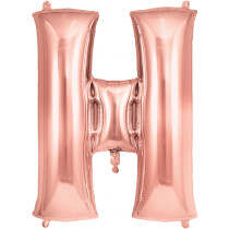 Rose Gold Letters Helium Foil Balloon Rose Gold H