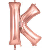 Rose Gold Letters Helium Foil Balloon Rose Gold K