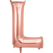 Rose Gold Letters Helium Foil Balloon Rose Gold L