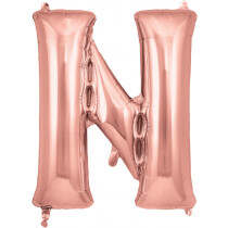 Rose Gold Letters Helium Foil Balloon Rose Gold N