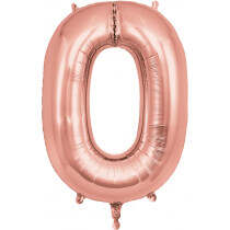 Rose Gold Letters Helium Foil Balloon Rose Gold O