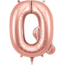 Rose Gold Letters Helium Foil Balloon Rose Gold Q