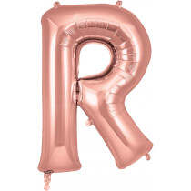 Rose Gold Letters Helium Foil Balloon Rose Gold R