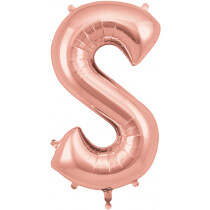 Rose Gold Letters Helium Foil Balloon Rose Gold S