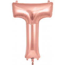 Rose Gold Letters Helium Foil Balloon Rose Gold T