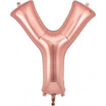 Rose Gold Letters Helium Foil Balloon Rose Gold Y