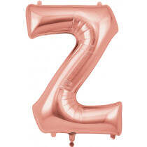 Rose Gold Letters Helium Foil Balloon Rose Gold Z