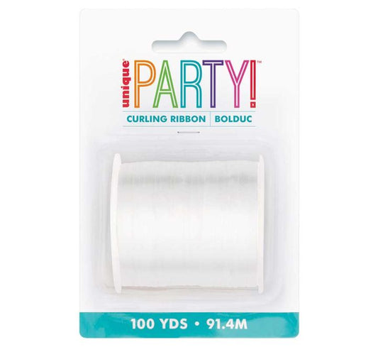 White Curling Ribbon 100Yds