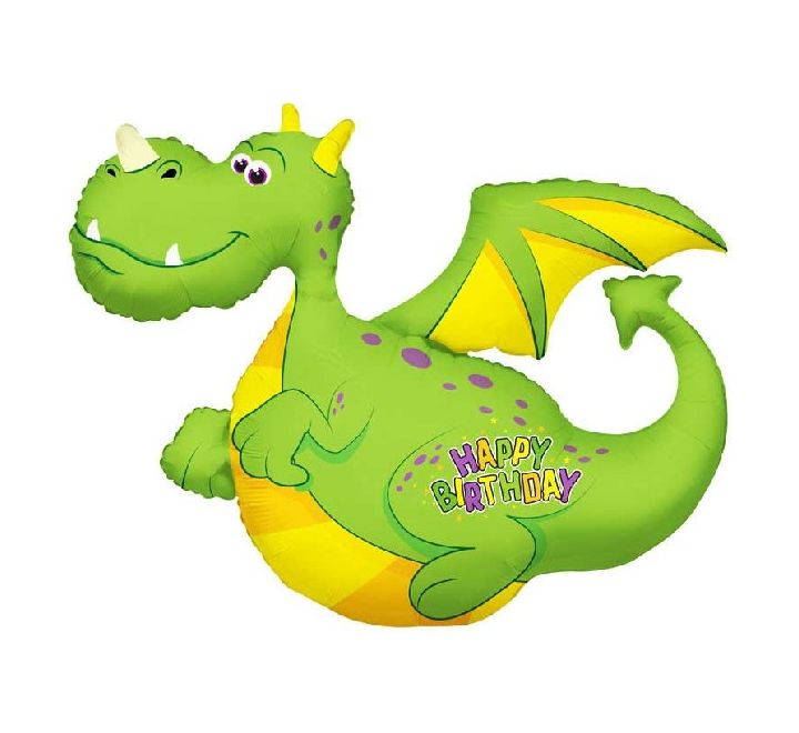 Birthday Dragon Foil Balloon