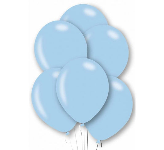 Metallic Light Blue 11" Latex Balloons (10 PCS) without Helium