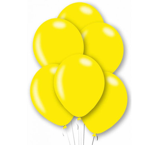 Metallic Yellow 11" Latex Balloons (10 PCS) without Helium