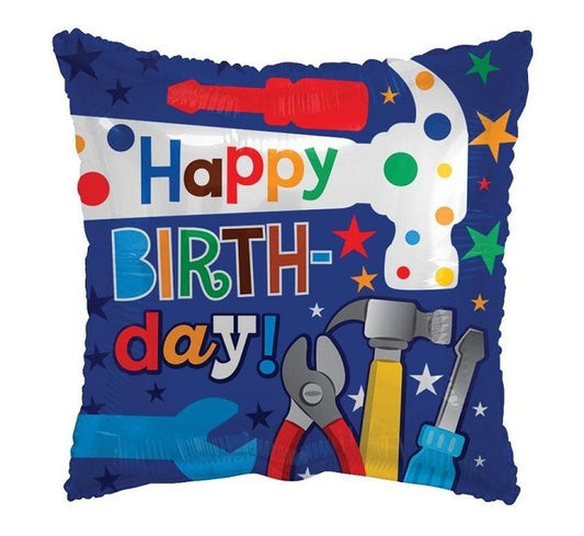 Happy Birthday Tools Foil Balloon