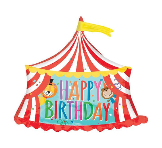 Circus Tent Birthday Supershape Foil Balloon