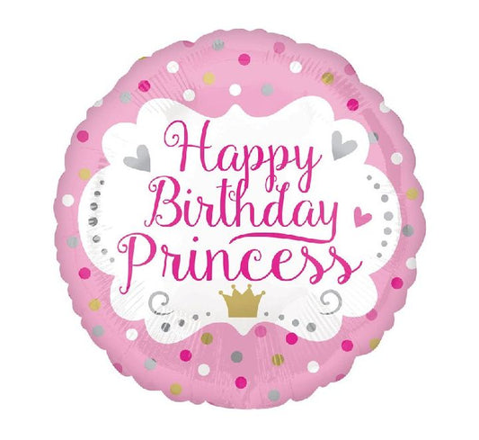 Princess Happy Birthday Foil Balloon