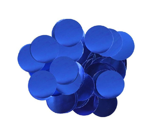 Metallic Blue Confetti