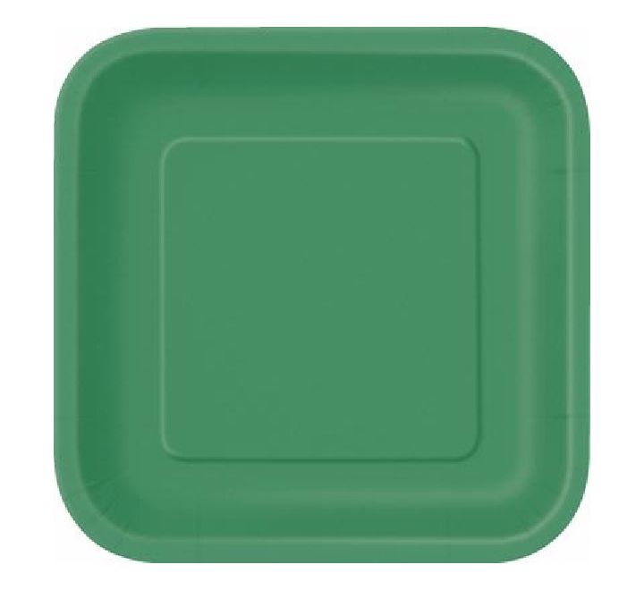 Green Square Plates Disposible (9 inch)