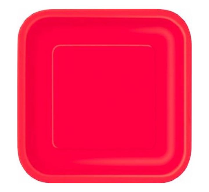 Red Square Plates Disposible (9 inch)