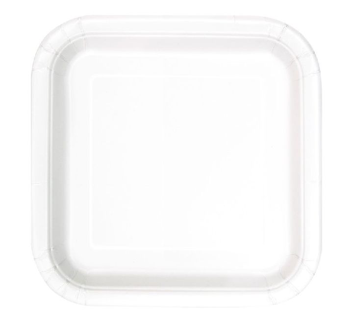 White Square Plates Disposible (7 inch)